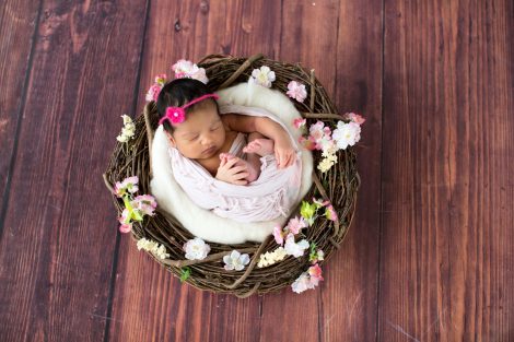 Newborn baby girl photography